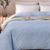 Gamma-Bluish Blue Cotton Duvet Cover