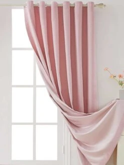 Solid Elegant Pink Curtain -qbedding store 2X1.5 0900