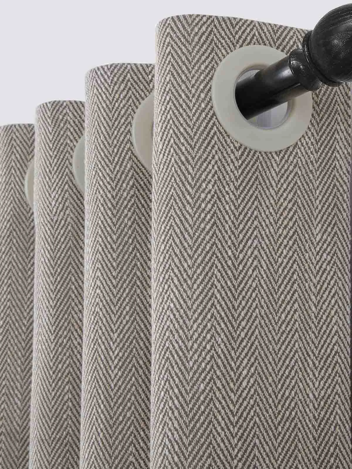 Simple Herringbone Solid Color Polyester Curtain 4 Simple Herringbone Solid Color Polyester Curtain - Image 2