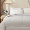Upsilon Smoky Gray Pattern Cotton All Season Comforter -qbedding store 2X1.5 2761