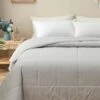Upsilon Smoky Gray Pattern Cotton Light Comforter -qbedding store 2X1.5 3666