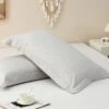 Upsilon Smoky Gray Pattern Cotton Pillow Sham -qbedding store 2X1.5 3692