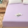 Theta Lilac Purple Pattern Cotton Fitted Sheet -qbedding store 2X1.5 3767