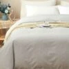 Upsilon Smoky Gray Pattern Cotton Duvet Cover -qbedding store 2X1.5 3790