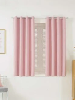 Solid Elegant Pink Curtain -qbedding store 2X1.5 44431