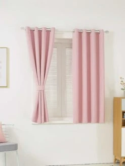 Solid Elegant Pink Curtain -qbedding store 2X1.5 44433