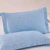 Gamma-Bluish Blue Cotton Pillow Sham -qbedding store 2X1.5 a53224aa 39ff 40c2 9ea8 6a74234fc8cd