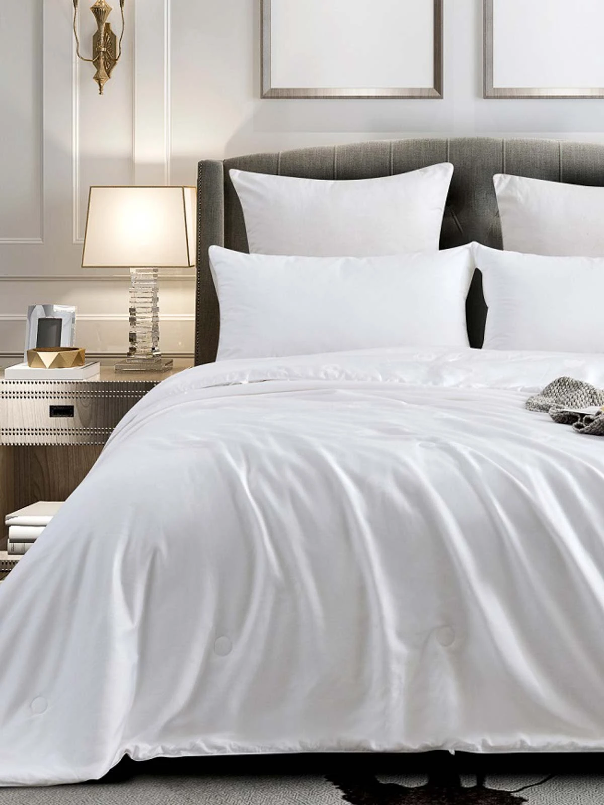 Solid White Premium Mulberry Silk All Season Duvet Insert 3 Solid White Premium Mulberry Silk All Season Duvet Insert
