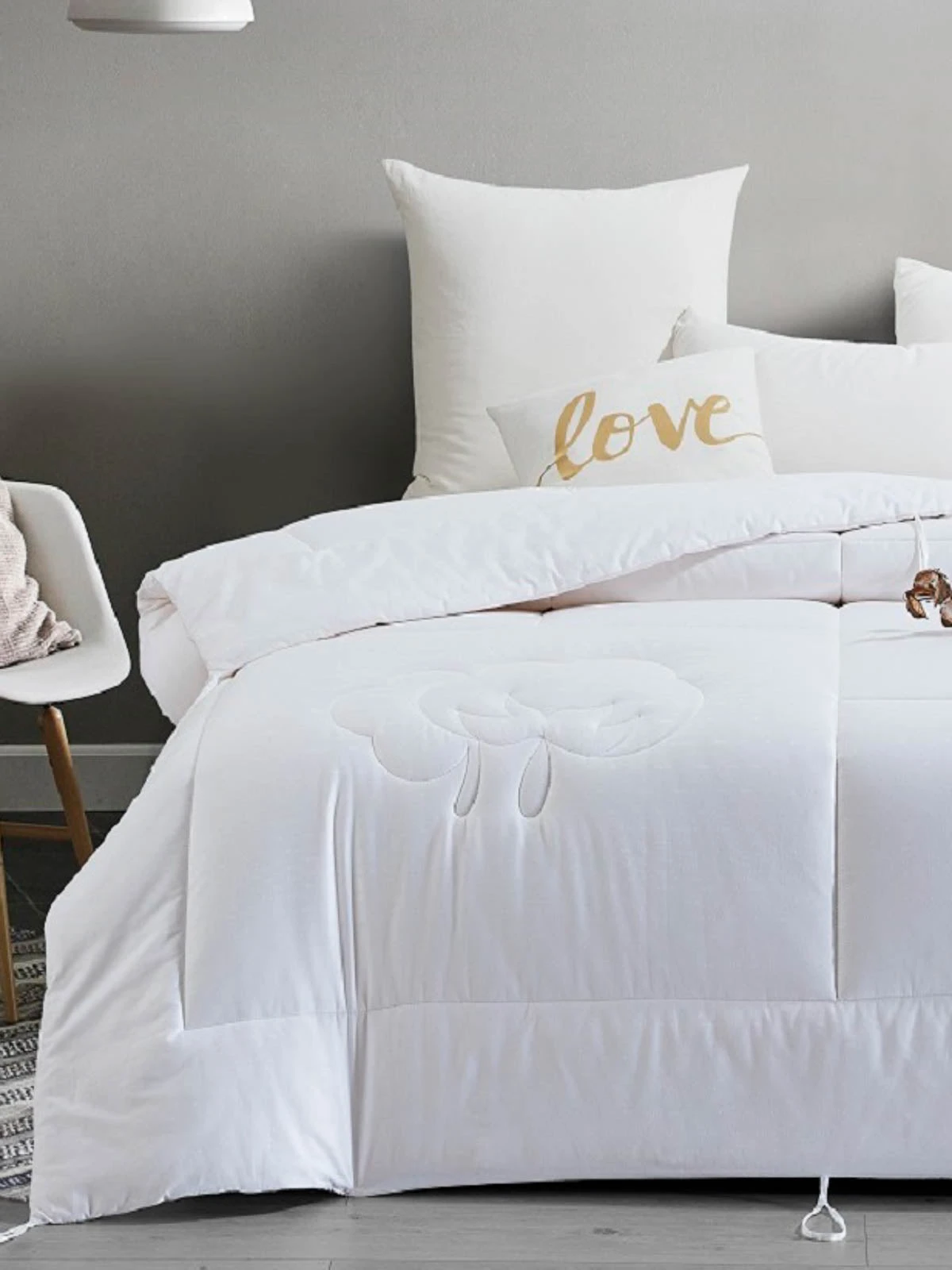 Solid White Cotton Filled Warm Duvet Insert 2 Solid White Cotton Filled Warm Duvet Insert