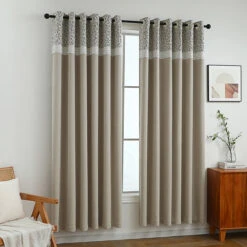 Breeze Willow Embossed Curtain -qbedding store 3E7A2141