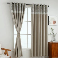 Breeze Willow Embossed Curtain -qbedding store 3E7A2145