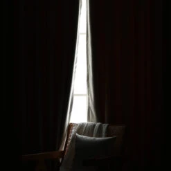 Breeze Willow Embossed Curtain -qbedding store 3E7A2150