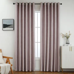 Enchanting Leaf Embossed Curtain 18 Enchanting Leaf Embossed Curtain -qbedding store 3E7A3876