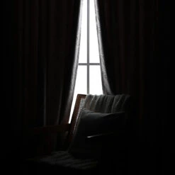 Enchanting Leaf Embossed Curtain 26 Enchanting Leaf Embossed Curtain -qbedding store 3E7A3885