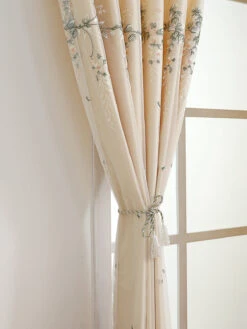 Tipsy Champagne Floral Double Layer Curtain 28 Tipsy Champagne Floral Double Layer Curtain -qbedding store 3E7A6469