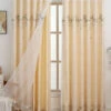 Tipsy Champagne Floral Double Layer Curtain 1 Tipsy Champagne Floral Double Layer Curtain -qbedding store 3E7A6470