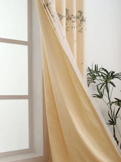 Tipsy Champagne Floral Double Layer Curtain 30 Tipsy Champagne Floral Double Layer Curtain -qbedding store 3E7A6473