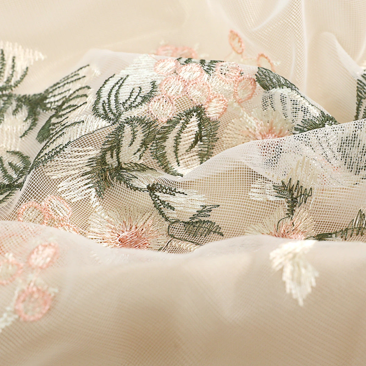 Tipsy Champagne Floral Double Layer Curtain 17 Tipsy Champagne Floral Double Layer Curtain - Image 15