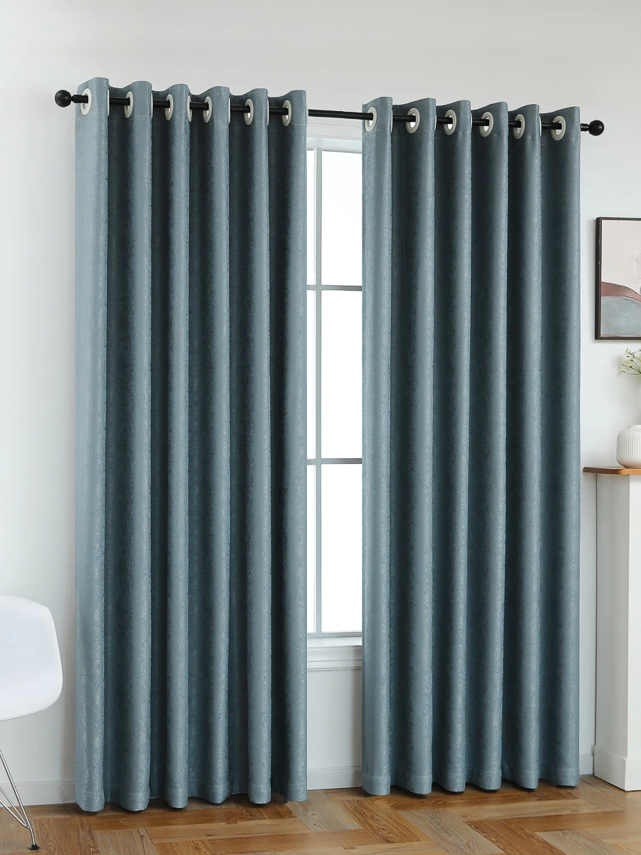 Wells Embossed Jacquard Solid Color Curtain 6 Wells Embossed Jacquard Solid Color Curtain - Image 4