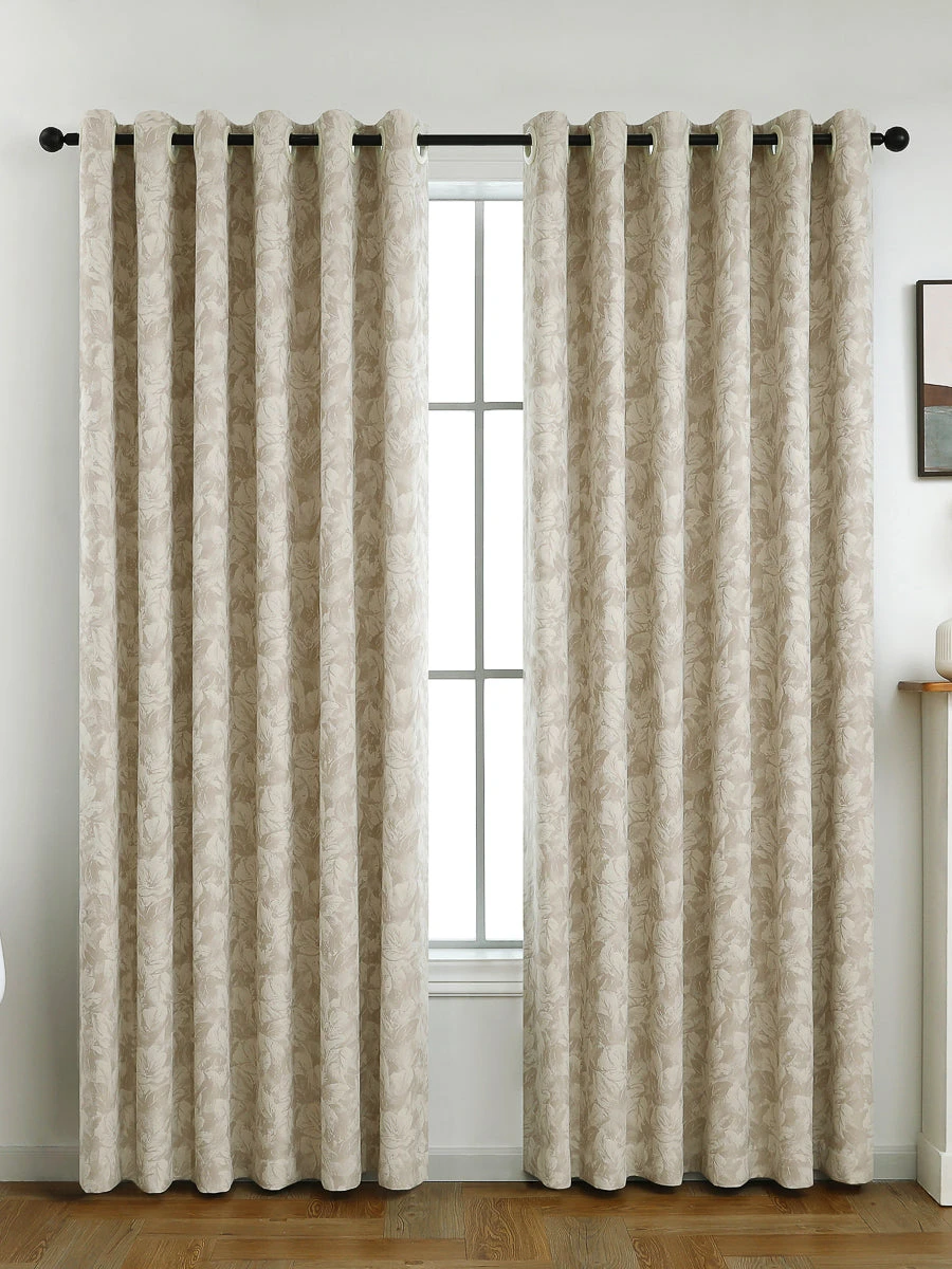 Lyra Embossed Jacquard Solid Color Curtain 4 Lyra Embossed Jacquard Solid Color Curtain - Image 2