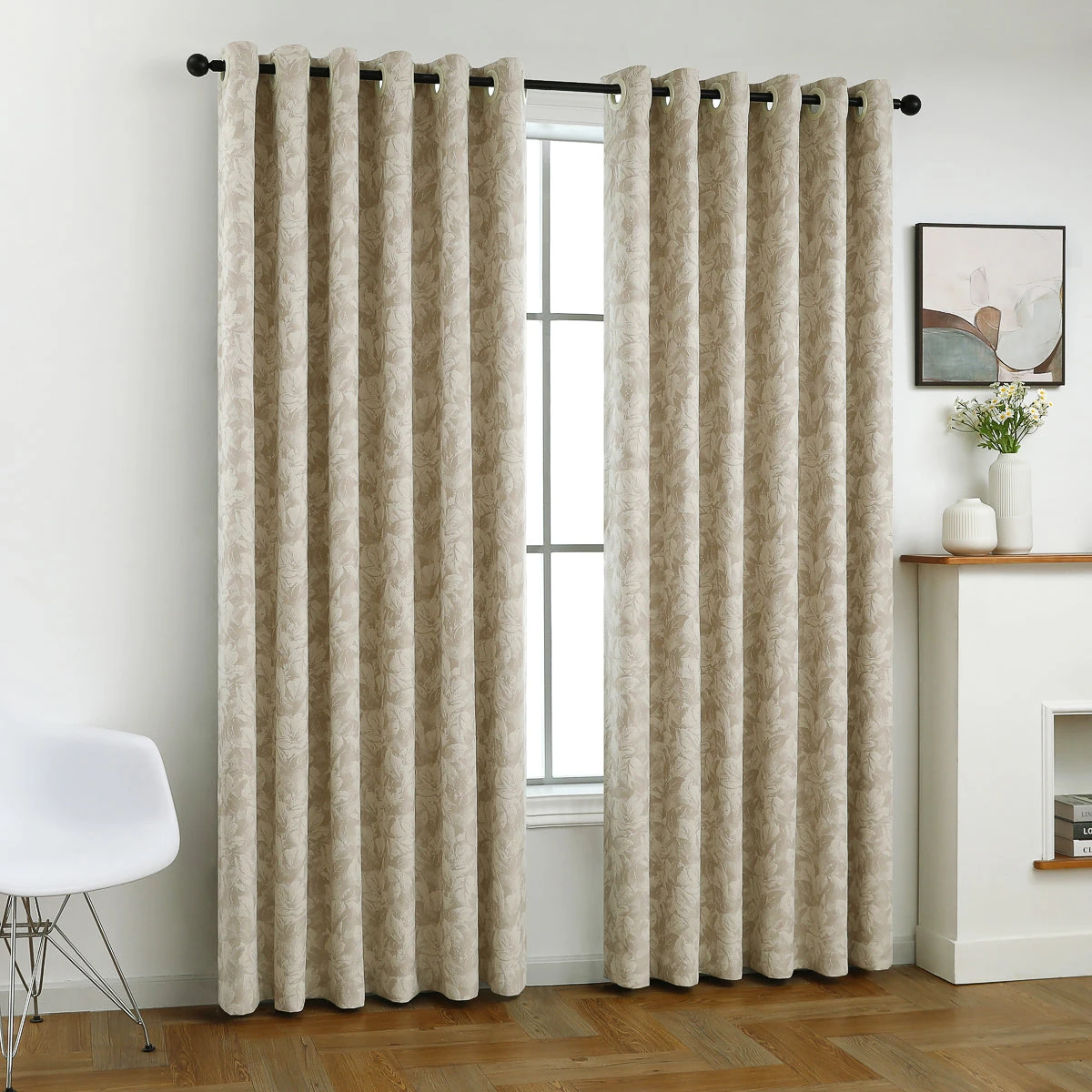 Lyra Embossed Jacquard Solid Color Curtain 7 Lyra Embossed Jacquard Solid Color Curtain - Image 5