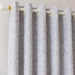 Seasonal Purple Jacquard Curtain -qbedding store 3F3A2516