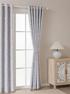 Seasonal Purple Jacquard Curtain