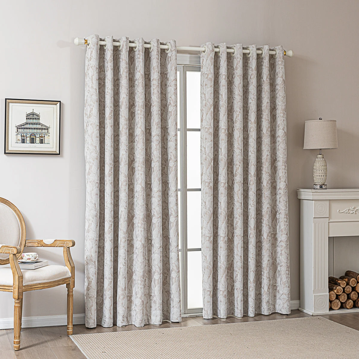 Vintage Leaf Embossed Curtain 6 Vintage Leaf Embossed Curtain - Image 4