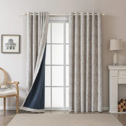 Vintage Leaf Embossed Curtain 21 Vintage Leaf Embossed Curtain -qbedding store 3F3A2611