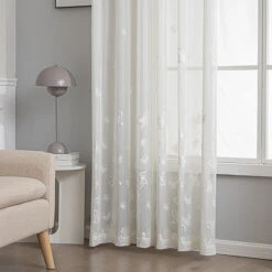 Butterflies Embroidery Sheer Curtain -qbedding store 3F3A3867