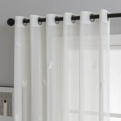 Butterflies Embroidery Sheer Curtain -qbedding store 3F3A3878