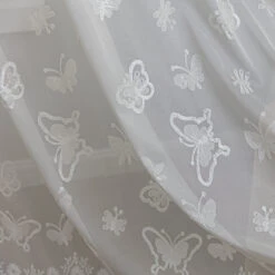 Butterflies Embroidery Sheer Curtain -qbedding store 3F3A3891