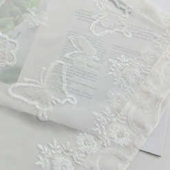 Butterflies Embroidery Sheer Curtain -qbedding store 3F3A3908