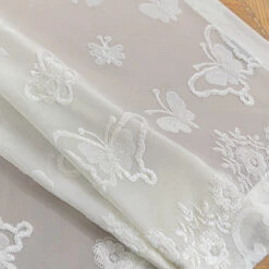 Butterflies Embroidery Sheer Curtain -qbedding store 3F3A3911