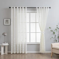 Butterflies Embroidery Sheer Curtain -qbedding store 3F3A3922