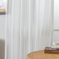Dreamy Shadow Sheer Curtain -qbedding store 3F3A4012
