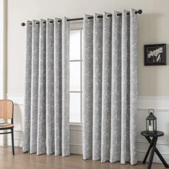 Secluded Bamboo Jacquard Curtain -qbedding store 3F3A4504