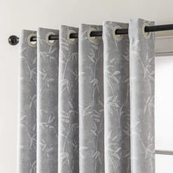 Secluded Bamboo Jacquard Curtain -qbedding store 3F3A4509