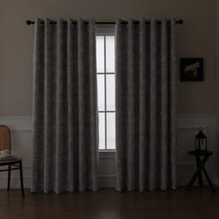 Secluded Bamboo Jacquard Curtain -qbedding store 3F3A4536