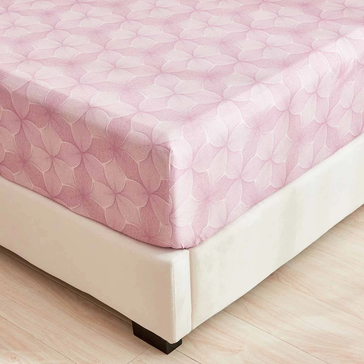 Breezy Pink Premium Cotton Fitted Sheet 7 Breezy Pink Premium Cotton Fitted Sheet - Image 5