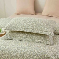 Cedar Floral Cotton Quilt Set -qbedding store 691 61155 Cedar Floral Cotton Quilt Set 5