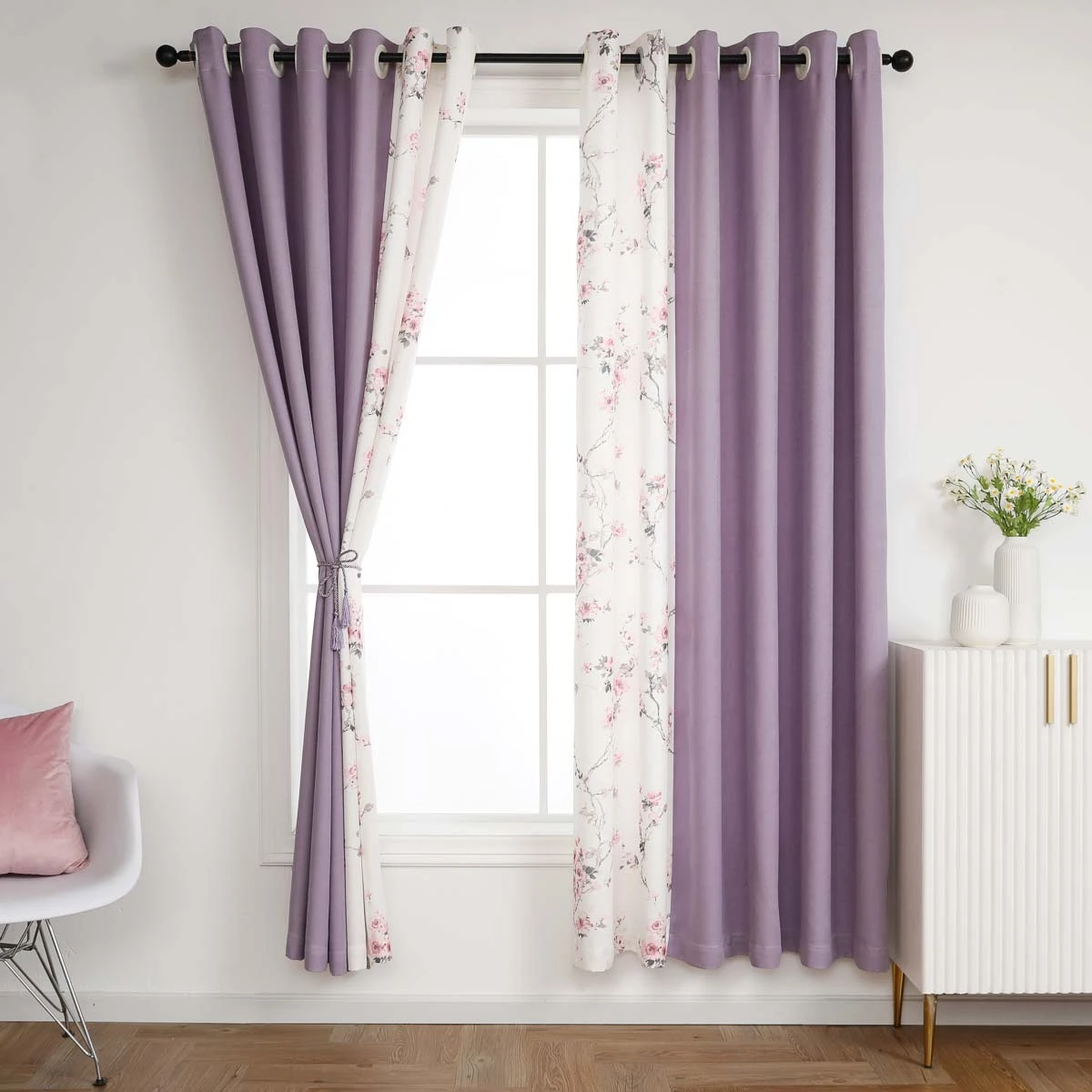 Lilac Land Floral Curtain 5 Lilac Land Floral Curtain - Image 3
