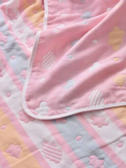 Colorful Cloud Cartoon Cotton Baby Blanket -qbedding store Colorful Cloud Cartoon Cotton Baby Blanket 4