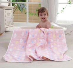 Colorful Cloud Cartoon Cotton Baby Blanket -qbedding store Colorful Cloud Cartoon Cotton Baby Blanket 5