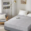 Psi-Starry Gray Cotton Fitted Sheet -qbedding store DSC00202