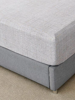 Psi-Starry Gray Cotton Fitted Sheet -qbedding store DSC00204