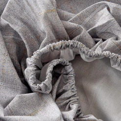 Psi-Starry Gray Cotton Fitted Sheet -qbedding store DSC00212