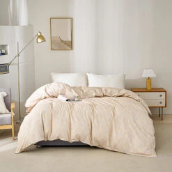 Mu-Nature Apricot Cotton Duvet Cover -qbedding store DSC00224