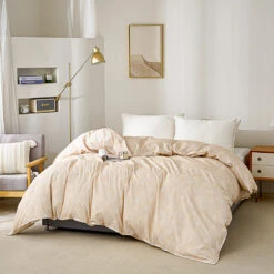 Mu-Nature Apricot Cotton Duvet Cover -qbedding store DSC00225
