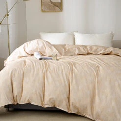 Mu-Nature Apricot Cotton Duvet Cover -qbedding store DSC00229
